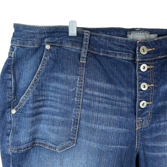 TORRID Feel The Fit Midrise Skinny Vintage Stretch Button Fly Jeans Size 24 R - Picture 7 of 9